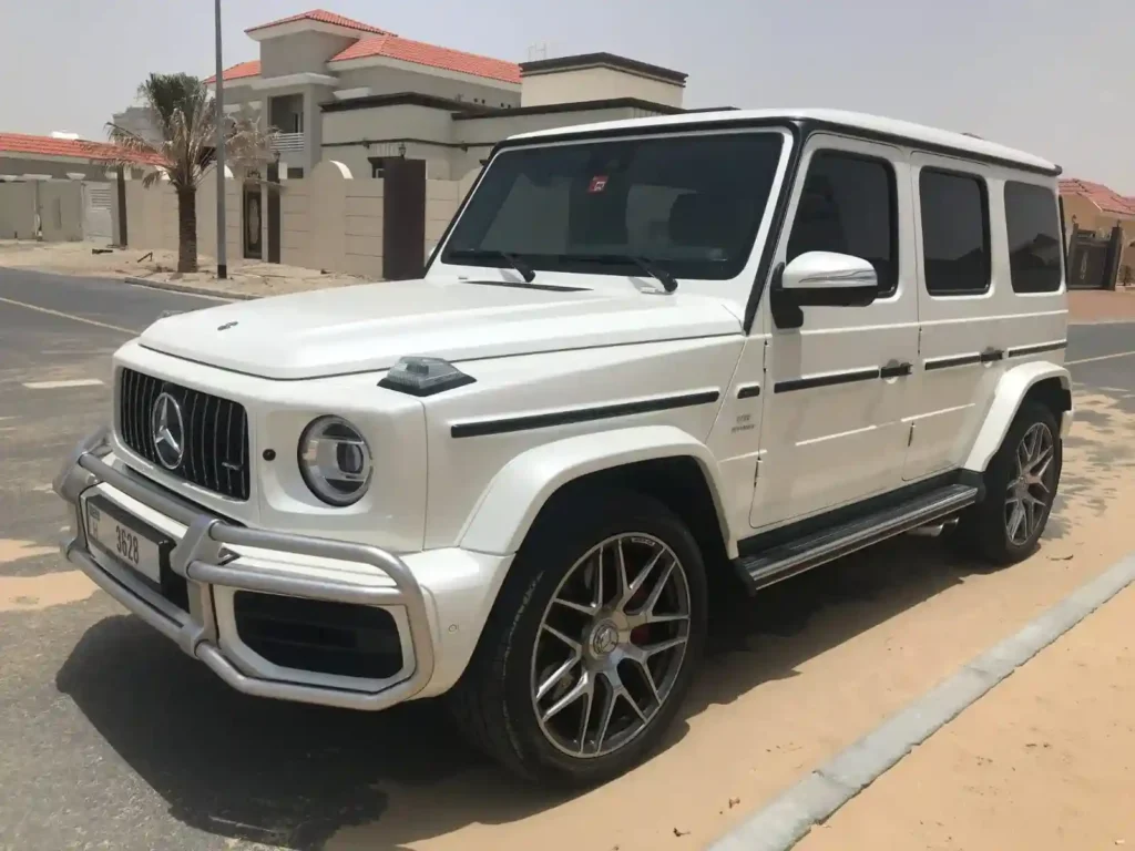 Mercedes-Benz AMG G63 side view for luxury rental in Dubai